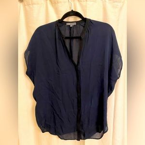 Navy blouse, Vince